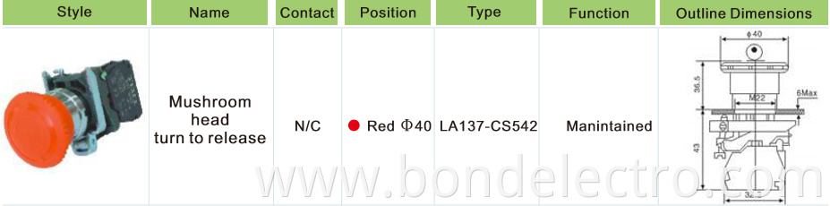 XB4-BS542 Кнопочный переключатель